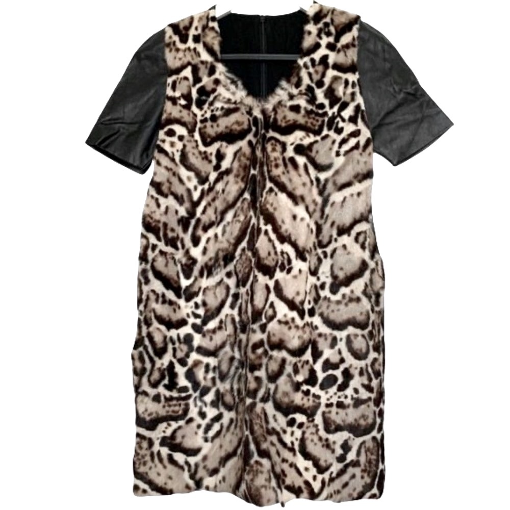Christopher Kane women’s Jaguar faux fur dress🤩🤩🤩🤩🤩